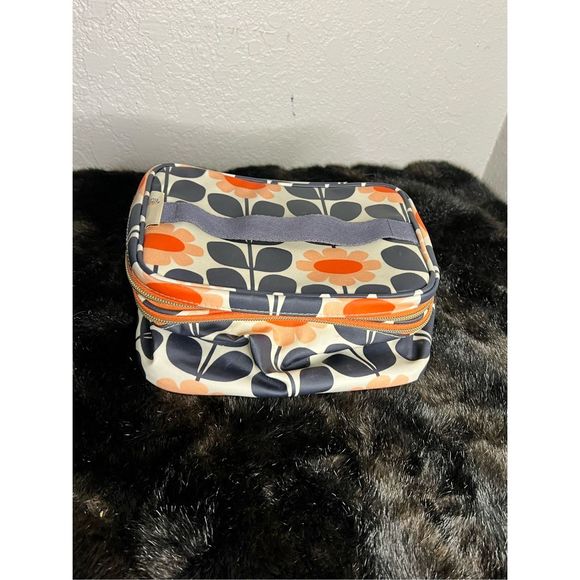 Orla Kiely Bags Orla Kiely Target Double Zip Train Case Makeup Toiletry Bag Tall Flower